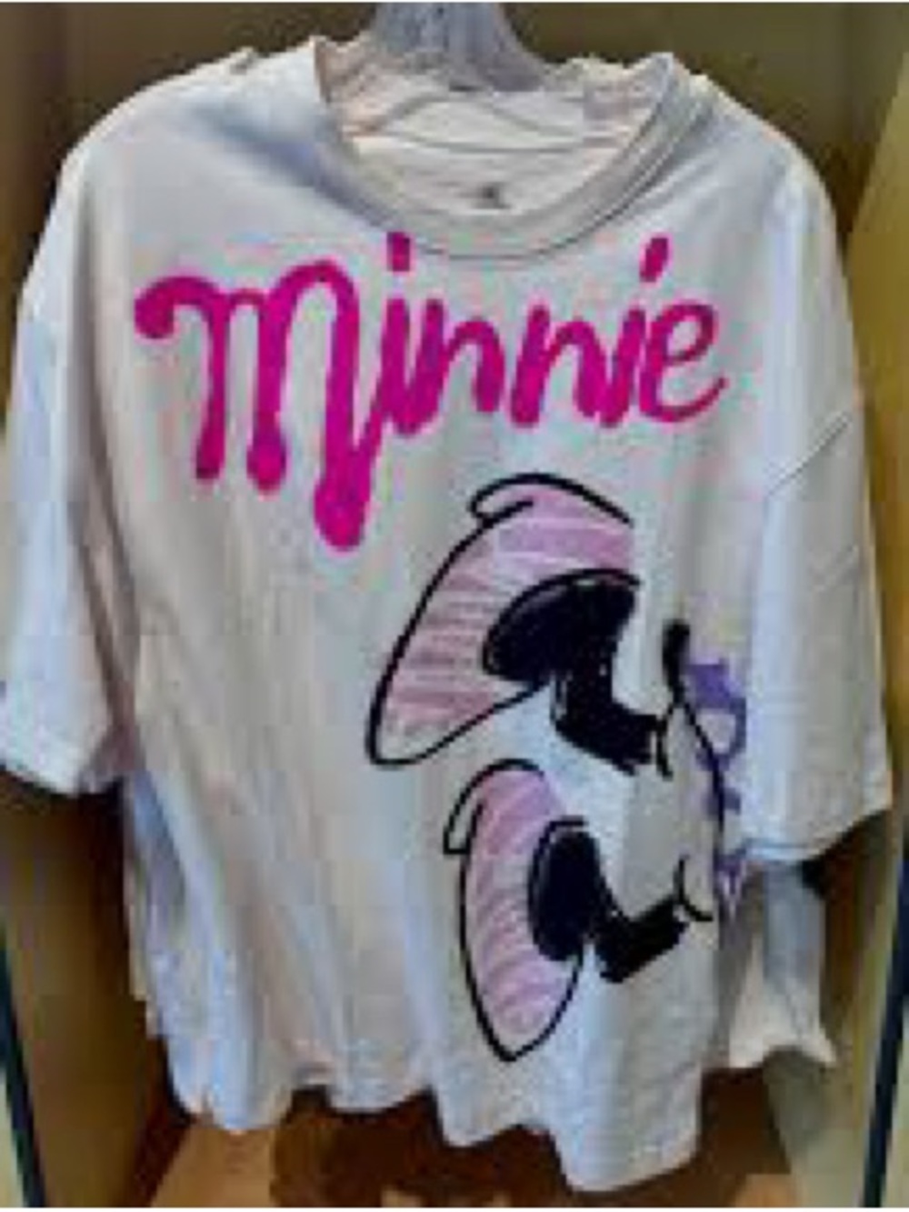 Disney Parks Minnie Mouse Oversized Graphic T-Shirt Pink XXL